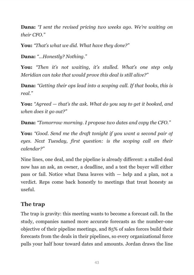 Verbatim script and the trap &mdash; Move the Deals, Not the Dates